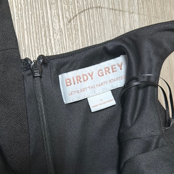 Birdy Grey Black Spaghetti Strap Maxi Dress with Slit - Picture 5 of 6